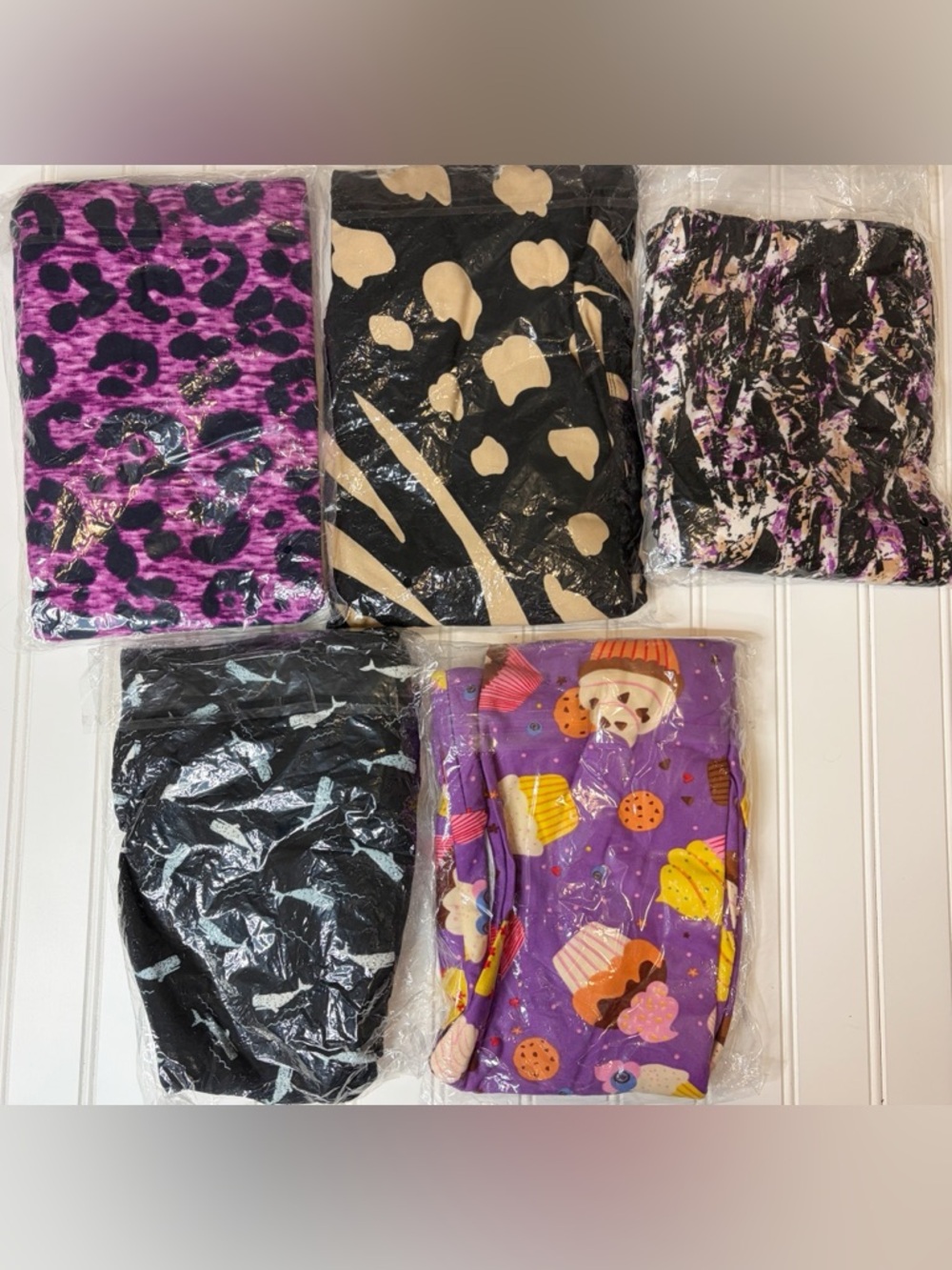 LuLaRoe Purple Patterned Leggings Bundle - Mixed Prints